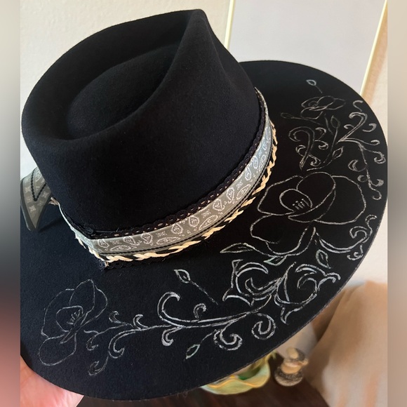 Lack Of Color Accessories - Custom Burned Black Lack of Color Hat